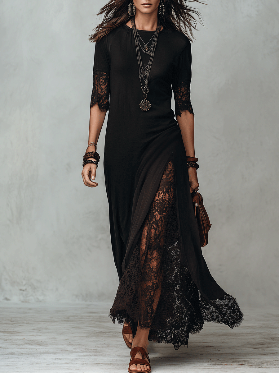 half lace maxi dress Percy Strapless Lace Maxi Dress