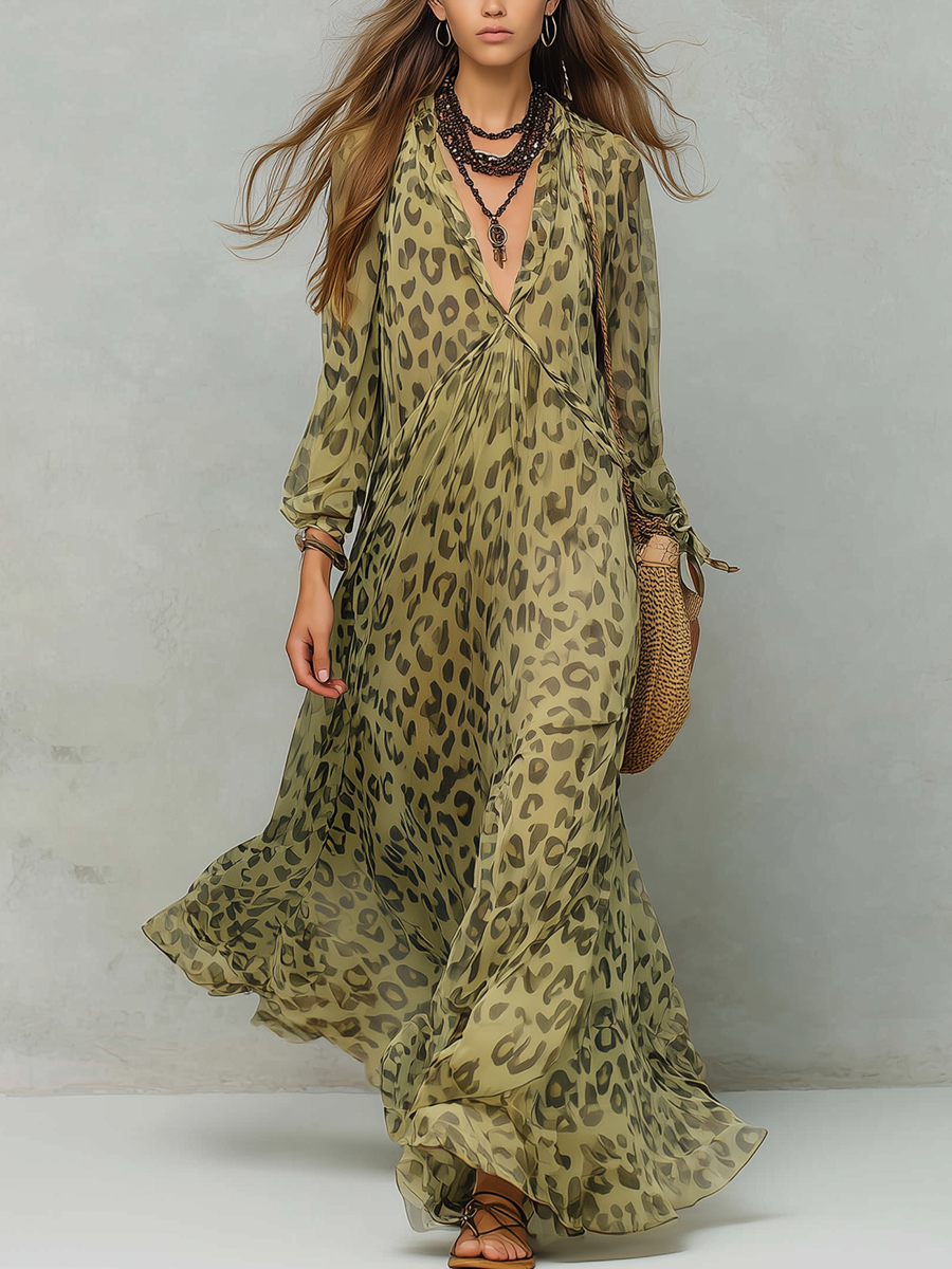 olive green leopard print dress NWT Express Olive Green Leopard Animal Print