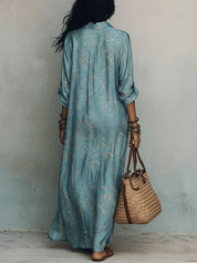 Elegant Bohemian Loose Silhouette Soft Fabric Everyday Wear Maxi Dress