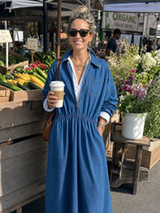 Bohemian Denim Shirt Dress