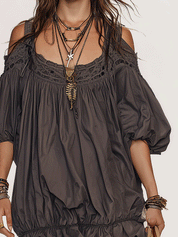 Chic Off-Shoulder Ruffle Boho Mini Dress