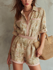 Casual Printed Shorts Set