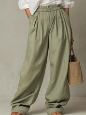 Relaxed Wide-Leg Pants Set