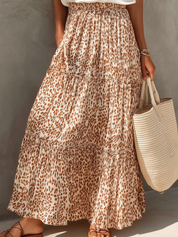 Classic Tiered Print Maxi Skirt Set