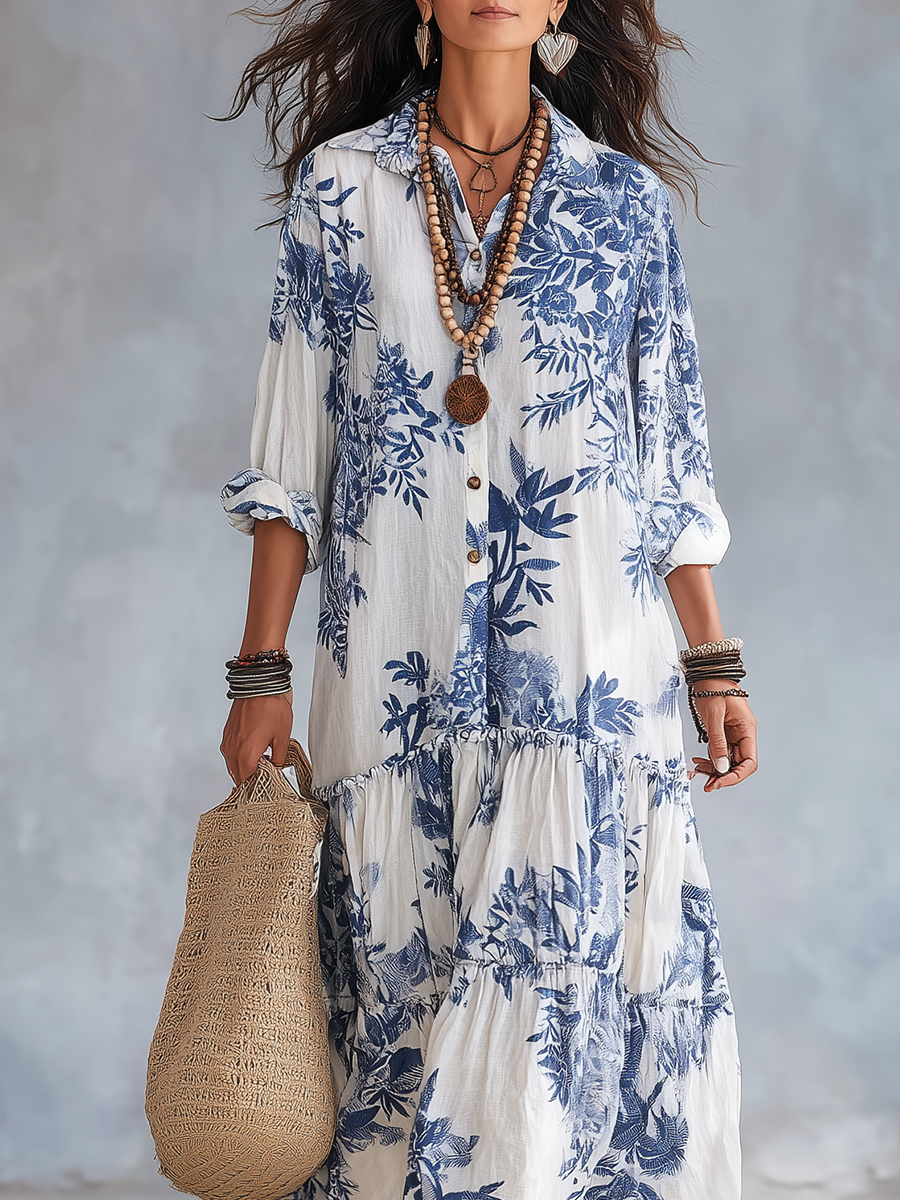 marissa button down boho dress Dresses