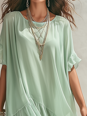 Airy Layered Chiffon Maxi Dress