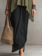 Relaxed Textured Asymmetric Knit Set