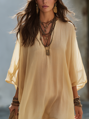 Bohemian Chiffon Textured Dress