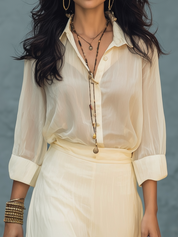 Elegant Ivory Tiered Maxi Skirt Set