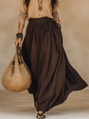 Boho High-Waist Draped Harem Pants
