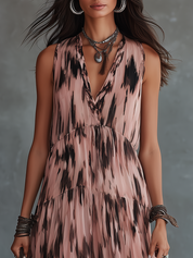 Chic Blush Tie-Dye Maxi Dress