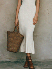 Bohemian Chic Off-Shoulder Midi Dress