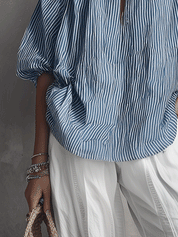 Relaxed Fit Striped Blouse