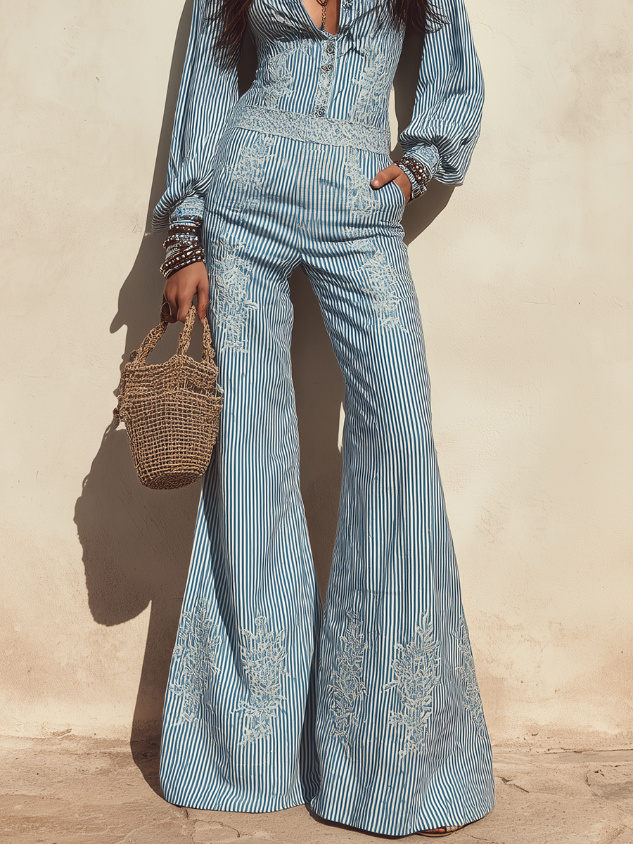 Sunlit Riviera Wide-Leg Jumpsuit
