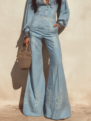 Sunlit Riviera Wide-Leg Jumpsuit