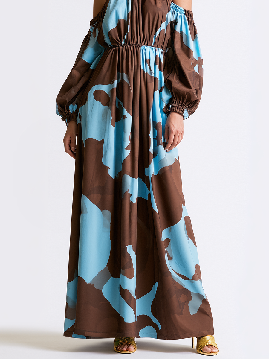 Bohemian Mocha Breeze Maxi Dress