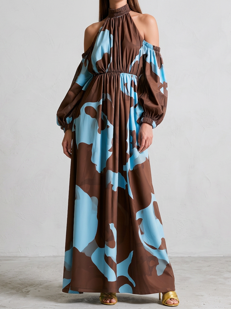 Bohemian Mocha Breeze Maxi Dress