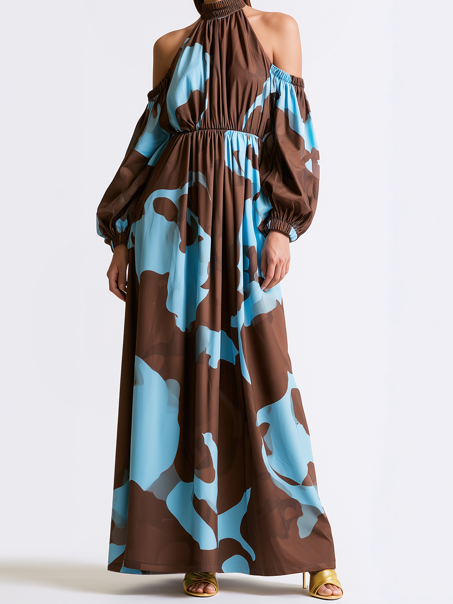 Bohemian Mocha Breeze Maxi Dress