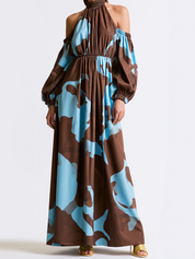 Bohemian Mocha Breeze Maxi Dress