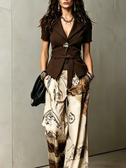 Cocoa Tailored Bohemian Suit Set