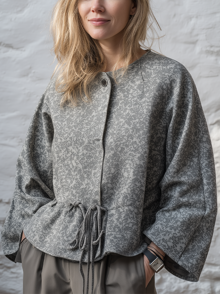 Bohemian Grey Printed Top