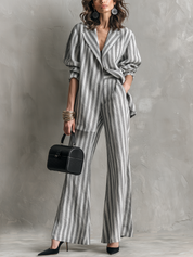 Bohemian Gray Striped Suit