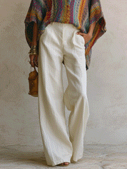 Coastal Boho Hand-Knit Multicolor Batwing Oversized Colorful Knit Top