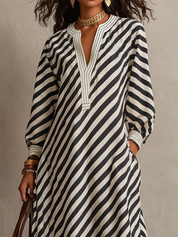 Effortless Striped Maxi Dress