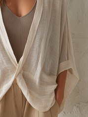 Soft Ivory Open Front Cardigan