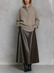 Urban Minimal Layered-Look Sweater Top