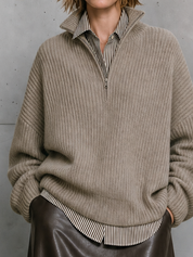 Urban Minimal Layered-Look Sweater Top
