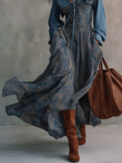 Effortless Chic Denim Drop-Shoulder Collared Cropped Blue Shirt
