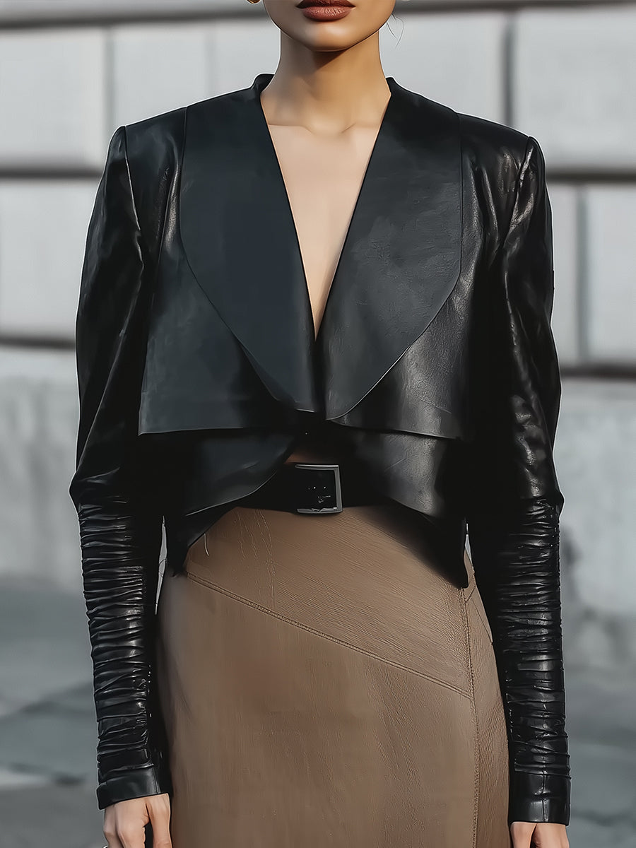 Future Retro Deconstructed Eco-friendly Leather Jacket