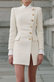Quiet Luxury Structured Chic Mini Dress
