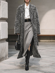 Old Money Minimalist Wool Mid-length Power Dressing Coat