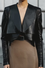 Future Retro Deconstructed Eco-friendly Leather Jacket