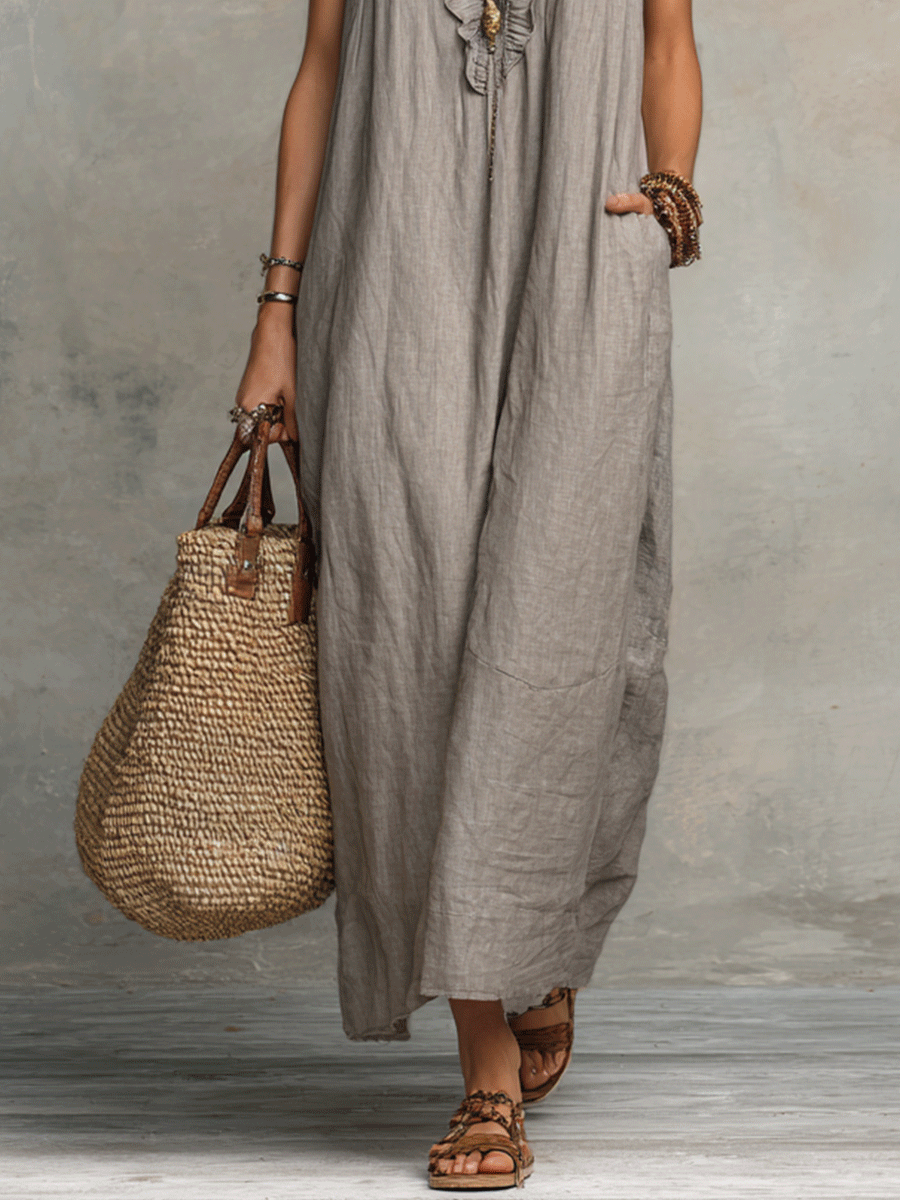 grey flowy maxi dress Kimmy Maxi Dress- Grey XL