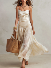 Graceful Ivory Fluid Maxi Set