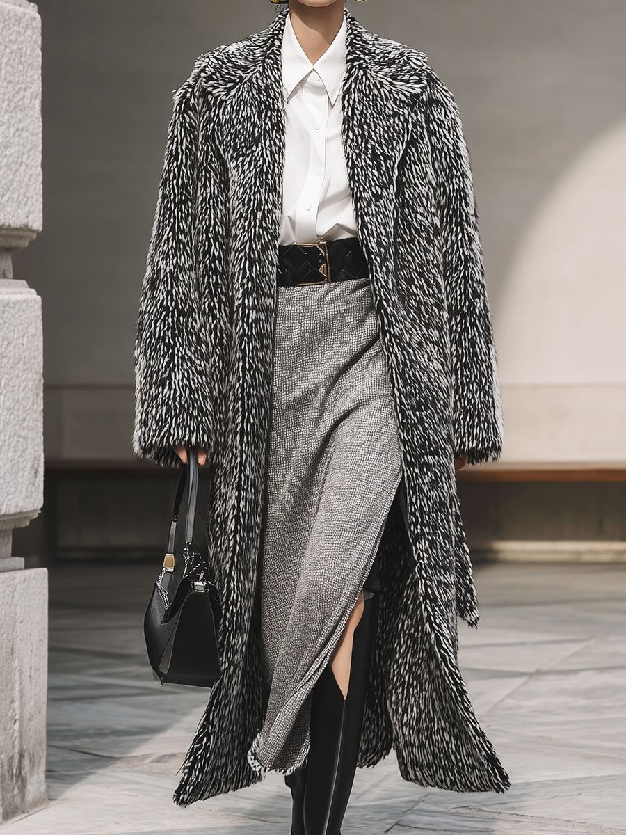 Old Money Minimalist Wool Mid-length Power Dressing Coat