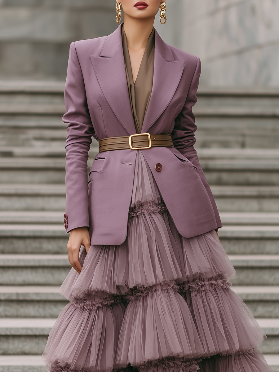 90s Minimalism Revival Soft Shoulder Padded Single Breasted Lapel Blazer