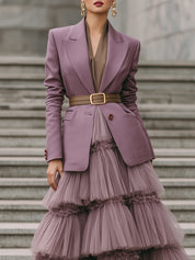 90s Minimalism Revival Soft Shoulder Padded Single Breasted Lapel Blazer