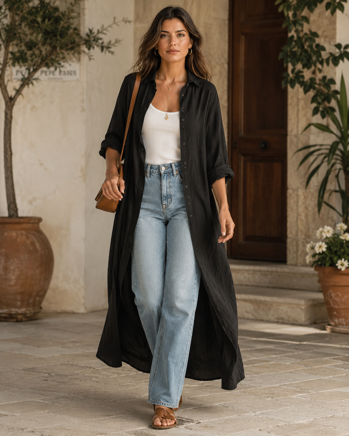 black button up maxi dress Yaselle Button Front Maxi Dress