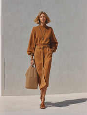 Effortless Chic Caramel Brown Co-Ord Skirt Set